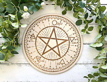 Load image into Gallery viewer, Crystal Energy Grid - Pentacle with Elements
