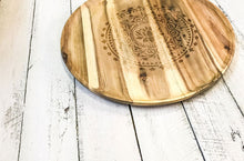 Load image into Gallery viewer, Lotus Mandala Wooden Serving Tray
