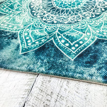 Load image into Gallery viewer, Aqua Blue Lotus Mandala Pillowcase

