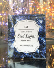 Load image into Gallery viewer, Silver Wire Seed Lights - Cool White 5m
