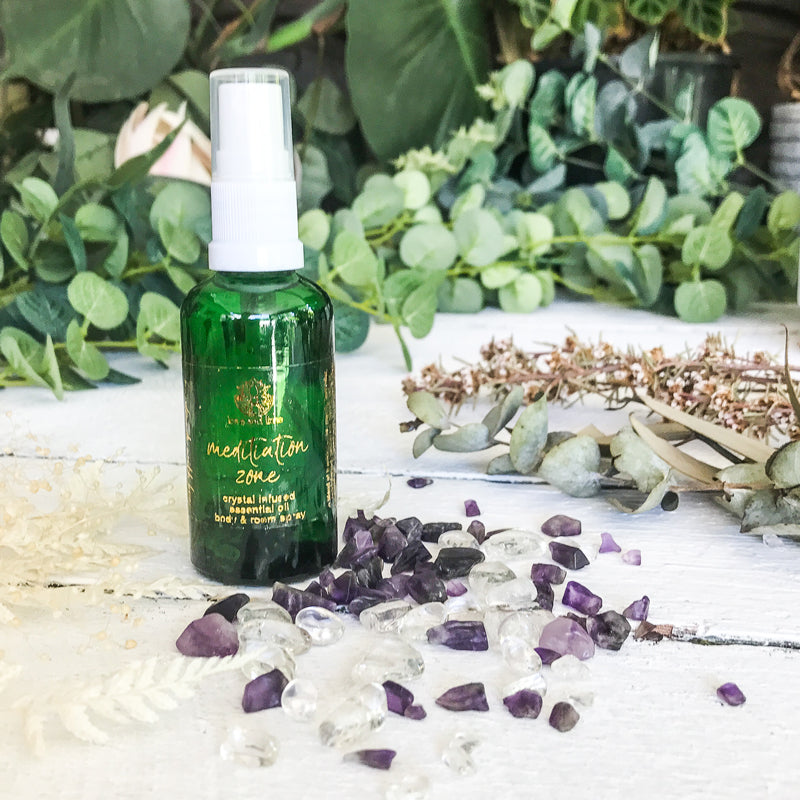 Meditation Zone Crystal Infused Essential Oil Body and Room Spray