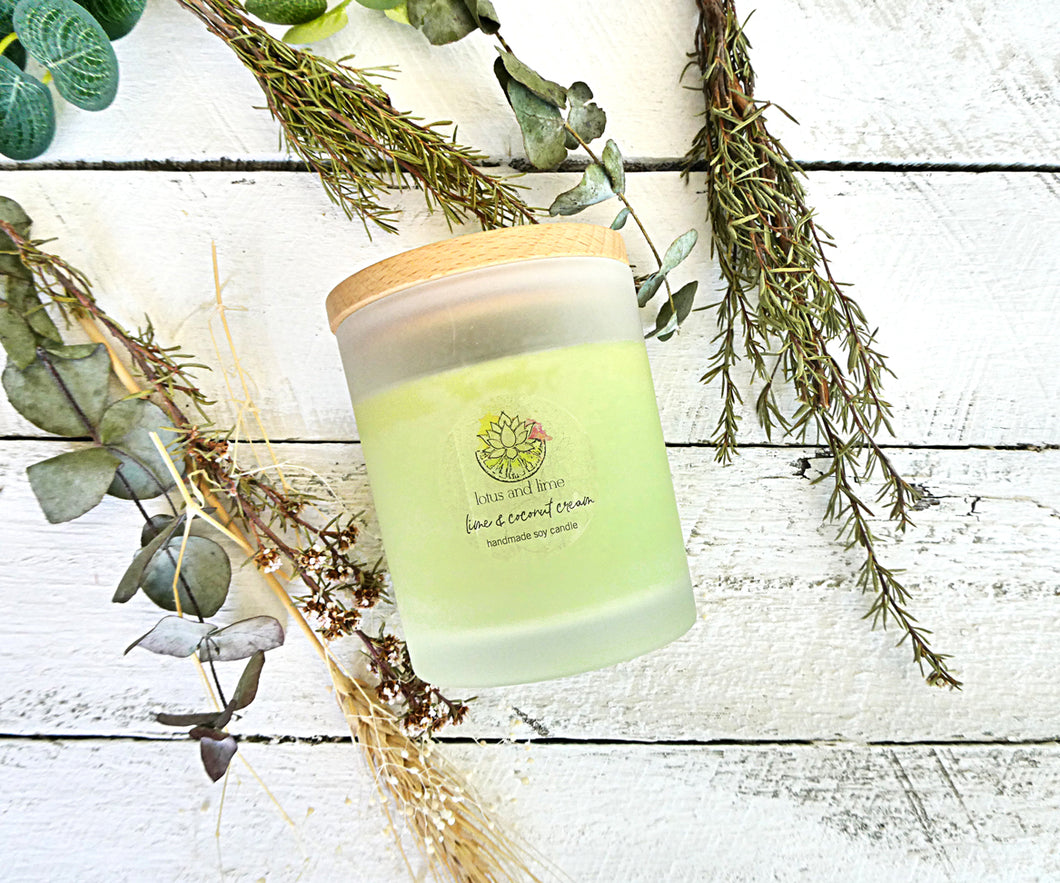 Soy Candle - Lime and Coconut Cream