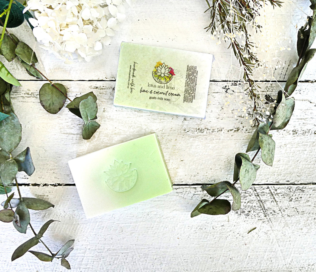 Goats Milk Soap - Lime and Coconut Cream