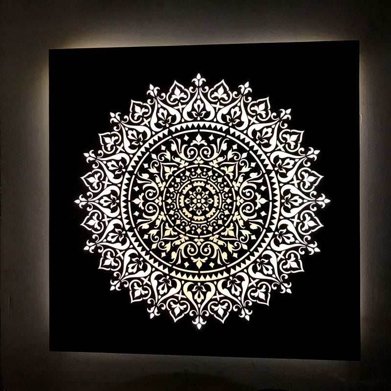 Sun Mandala Illuminated Art